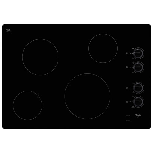 Whirlpool 31 Smooth Top Electric Cooktop Black Open Box