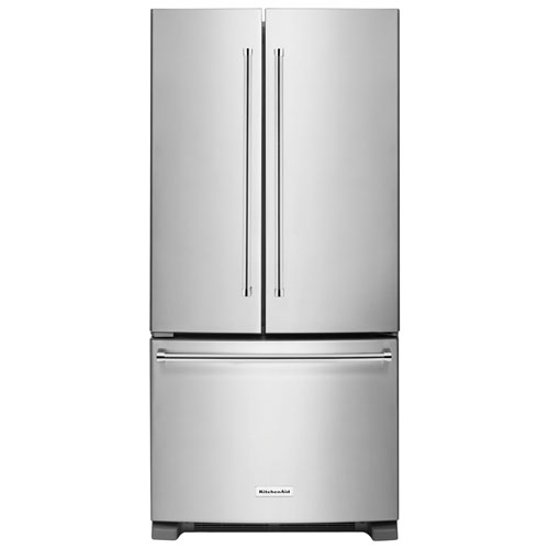 KitchenAid 33" 22.1 Cu. Ft. French Door Refrigerator with Water Dispenser - Stainless Steel-Open Box