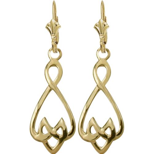 Image 1 de 1.. Traditional 10 Karat Yellow Gold Celtic Earrings