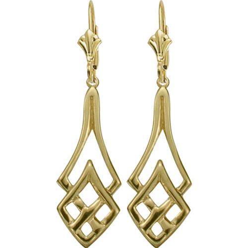 10 Karat Celtic Yellow Gold Earrings