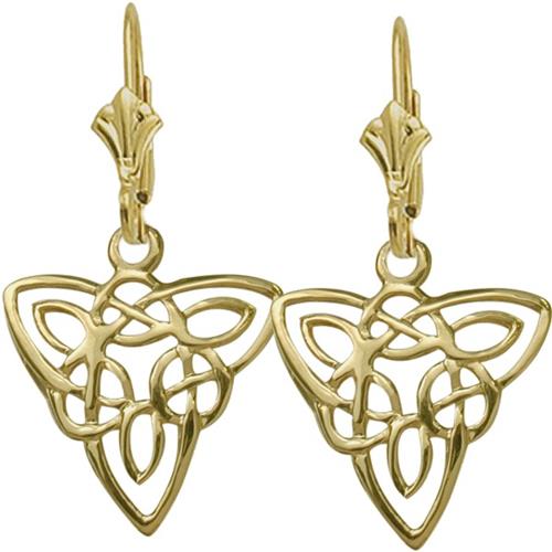 10 Karat Yellow Gold Celtic Style Knot Earrings