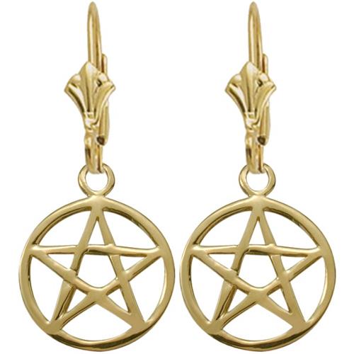 10 Karat Yellow Gold Celtic Star Earrings