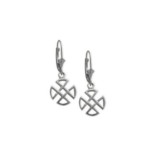 Genuine Sterling Silver Four Trinity Celtic Earrings