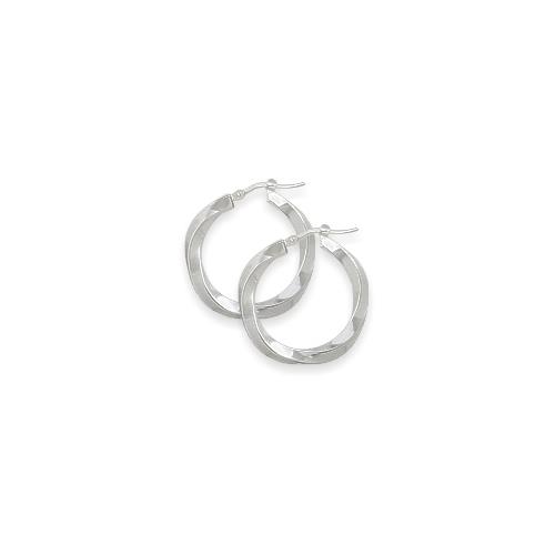 1 Inch Sterling Silver Hoop Earrings
