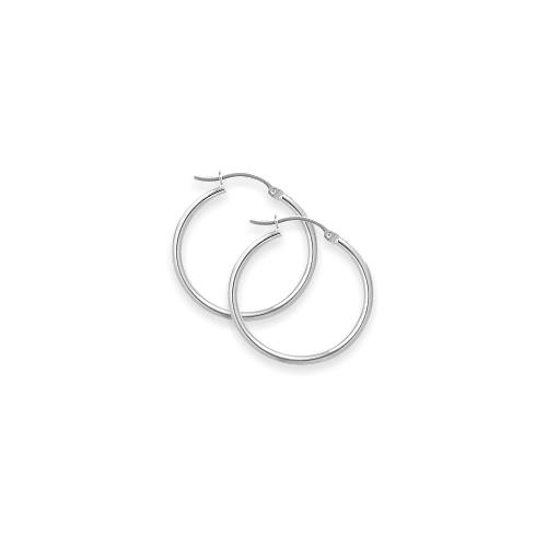 1 4/5 Inch Sterling Silver Hoop Earrings