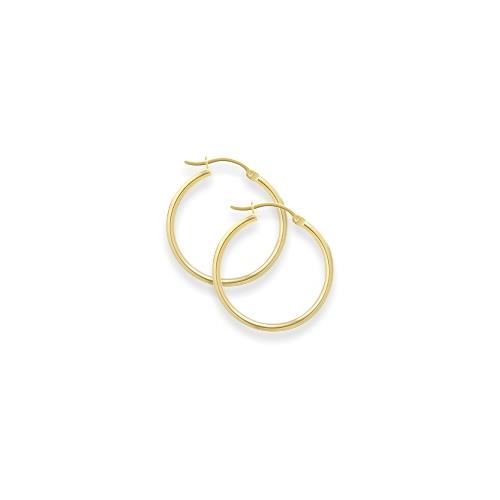 2 Inch Yellow Gold Hoop Earrings