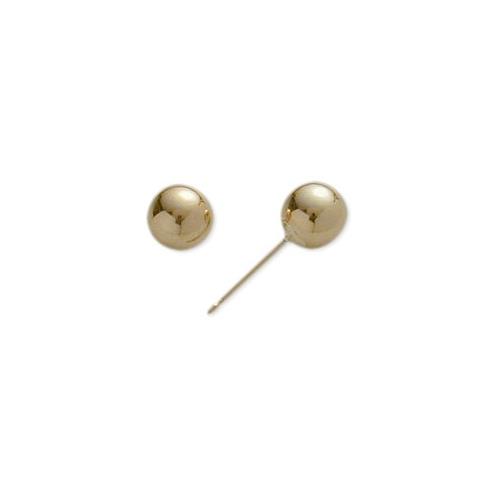 10 Karat Yellow Gold High Polish 7mm Ball Style Earrings