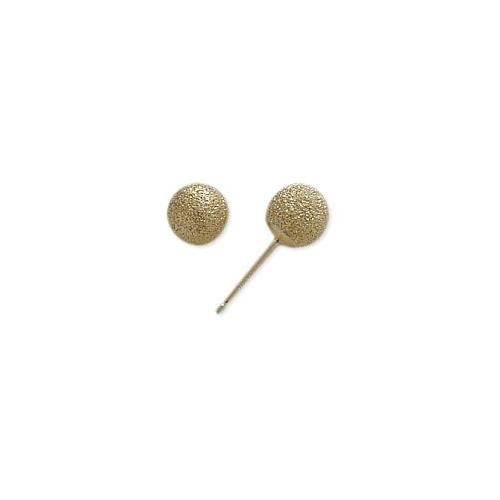 14 Karat Yellow Gold Sandblast 5mm Ball Style Earrings