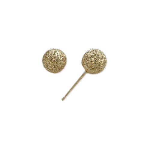 14 Karat Yellow Gold Sandblast 8mm Ball Style Earrings