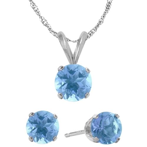 Image 1 of 1.. Elite Jewels 18 " Gold Topaz 1.65 carat Necklace and Earrings Set