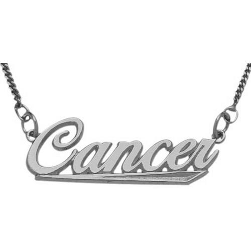 Elite Jewels 10K Yellow Gold Cancer Script Zodiac Pendant June 23-July 23 with 18" chain