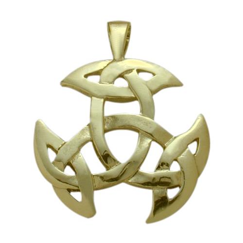Elite Jewels 10 Karat Yellow Gold Celtic Galway Knot Pendant with 18" chain