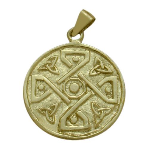 Elite Jewels 10 Karat Gold Celtic 4 Way Trinity Knot Pendant with 18" chain