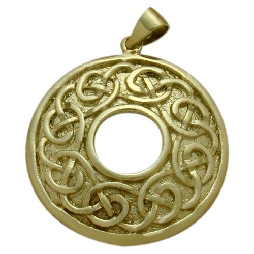 Large Elite Jewels 10 Karat Yellow Gold Traditional Celtic Knot Pendant with 18" chain