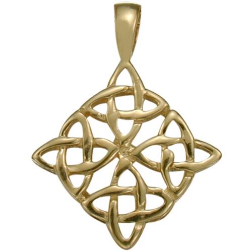 Elite Jewels 10 Karat Traditional Yellow Gold Celtic Knot Pendant with 18" chain