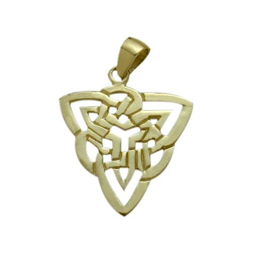 Elite Jewels 10 Karat Yellow Gold Fancy Celtic Knot Pendant with 18" chain