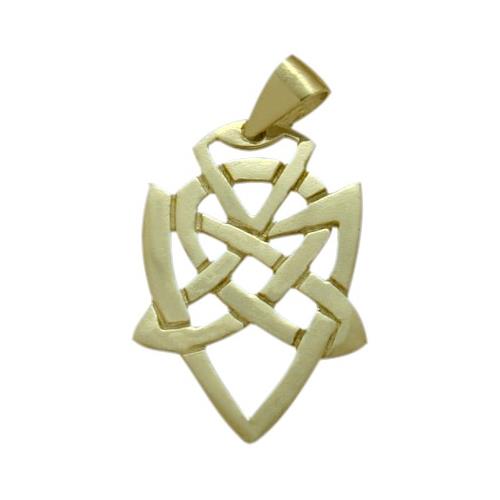 Elite Jewels 10 Karat Yellow Gold Celtic Knot Fancy Pendant with 18" chain