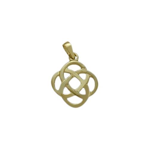 Fancy Celtic Elite Jewels 10 Karat Yellow Gold Knot Pendant with 18" chain
