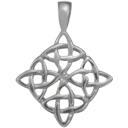 Genuine Traditional Sterling Silver Celtic Knot Pendant with 18" chain