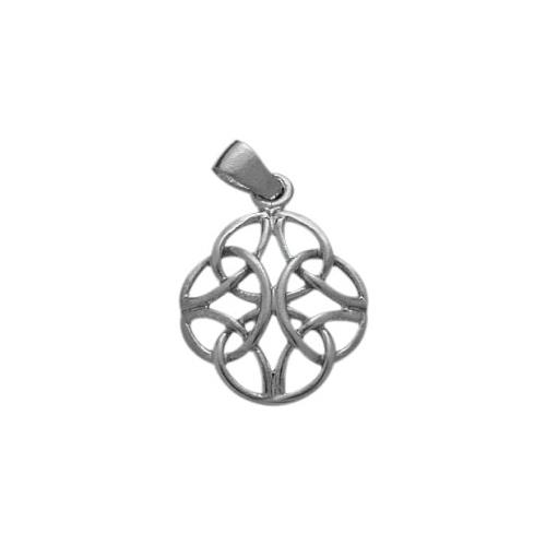 Elite Jewels Silver Fancy Celtic Knot Pendant with 18" chain