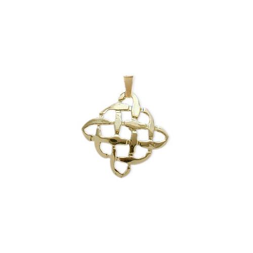 Elite Jewels 10 Karat Yellow Gold Celtic Knot Pendant with 18" chain