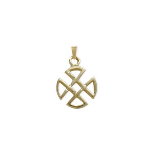 Elite Jewels 10 Karat Yellow Gold Four Trinity Celtic Pendant with 18" chain