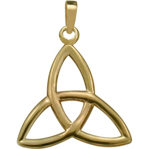 Elite Jewels 10 Karat Yellow Gold Trinity Knot Celtic Pendant with 18" chain