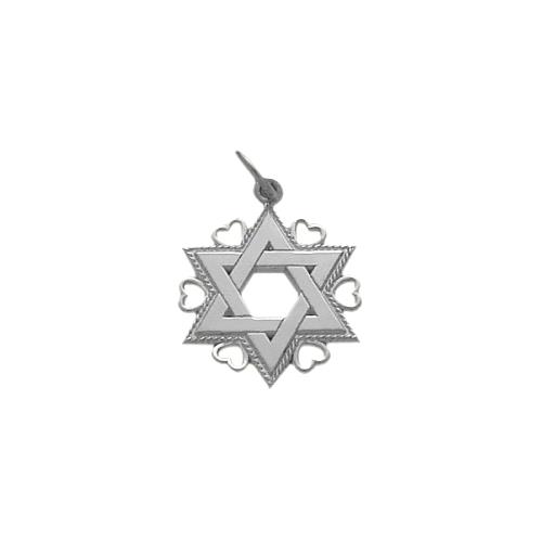 Elite Jewels Silver Star of David Pendant with 18" chain