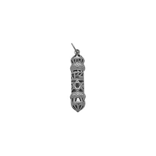 Elite Jewels Silver Mezuzah Jewish Pendant with 18" chain