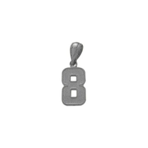 Elite Jewels Silver Number 8 Pendant with a 18" chain