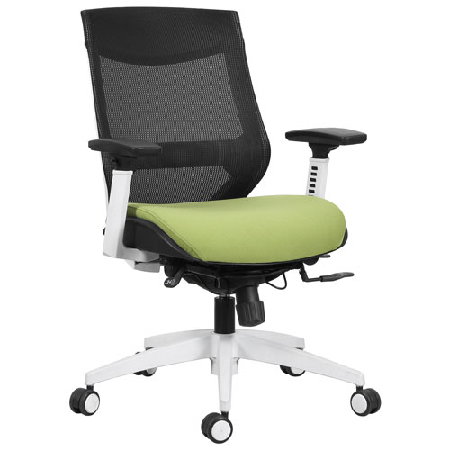 TygerClaw Ergonomic Mid-Back Fabric Task Chair - Black