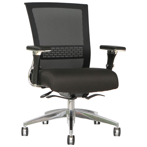 TygerClaw Ergonomic Mid-Back Fabric Task Chair - Black