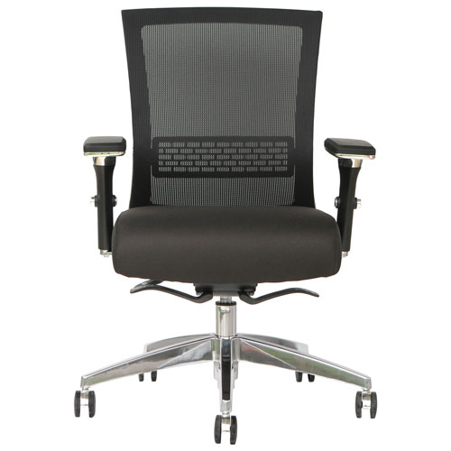 TygerClaw Ergonomic Mid-Back Fabric Task Chair - Black