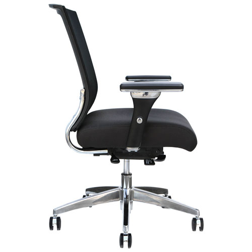 TygerClaw Ergonomic Mid-Back Fabric Task Chair - Black
