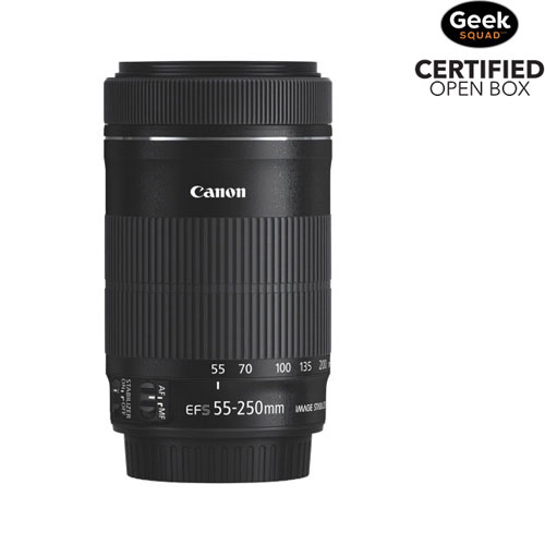 Objectif EF-S 55-250mm f/4-5,6 IS STM de Canon - Boîte ouverte