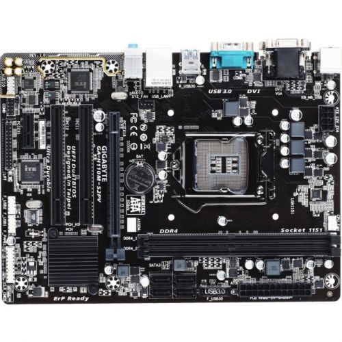 Carte mère GA-H110M-S2Ci7 PV i5 H110 S1151 DDR4 PCIe MATX Retail de Gigabyte