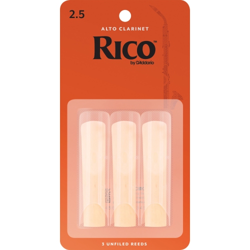 Rico Alto Clarinet Reeds - #2.5, 3 Pack