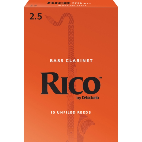 Rico Bass Clarinet Reeds - #2.5, 10 Box
