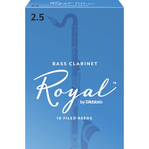 Royal Bass Clarinet Reeds - #2.5, 10 Box
