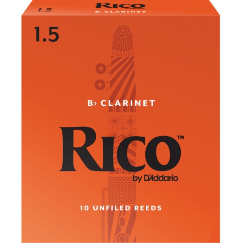 Rico Bb Clarinet Reeds - #1.5, 10 Box
