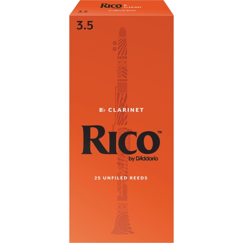 Rico Bb Clarinet Reeds - #3.5, 25 Box