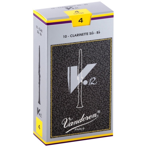 Vandoren V12 Bb Clarinet Reeds - #4, 10 Box