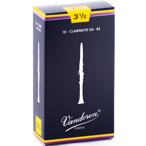 Vandoren Traditional Bb Clarinet Reeds - #3.5, 10 Box