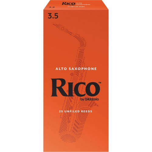 Rico Alto Saxophone Reeds - #3.5, 25 Box