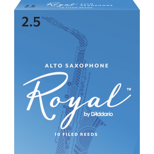 Royal Alto Saxophone Reeds - #2.5, 10 Box