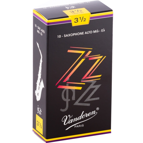 Vandoren ZZ Alto Saxophone Reeds - #3.5, 10 Box