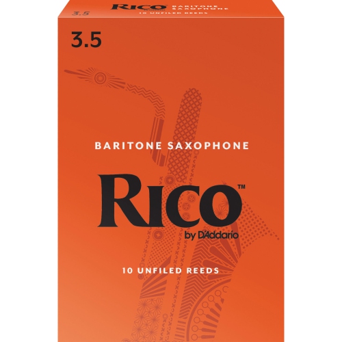 Rico Baritone Saxophone Reeds - #3.5, 10 Box