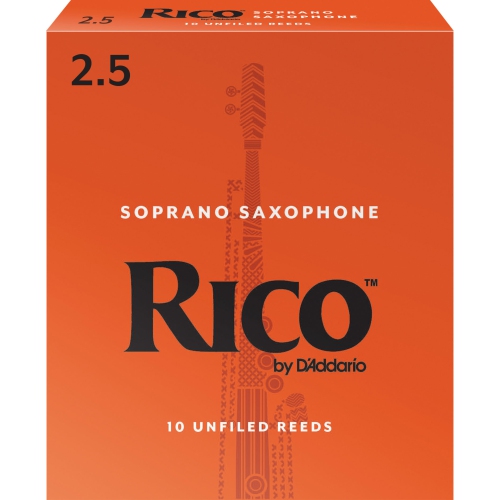 Rico Soprano Saxophone Reeds - #2.5, 10 Box