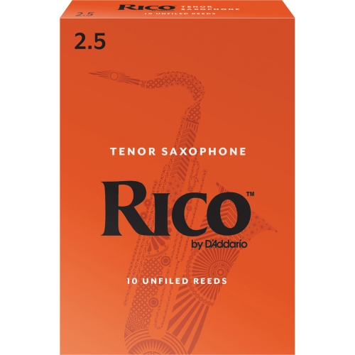Rico Tenor Saxophone Reeds - #2.5, 10 Box