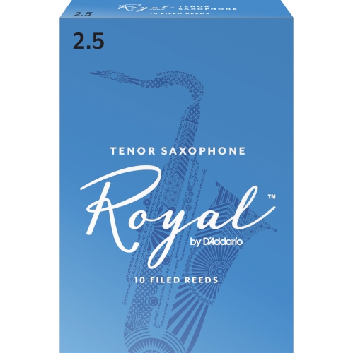 Royal Tenor Saxophone Reeds - #2.5, 10 Box